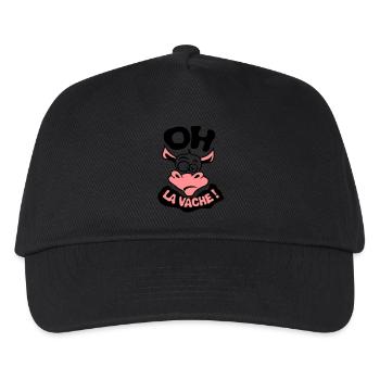 oh cow phrase citation exclamat - Kids’ Baseball Cap - black - Front