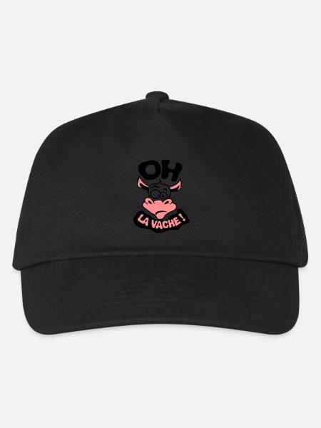 oh la vache expression citation exclamat - Casquette de baseball Enfant - noir