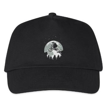 Vollmond-und BMX-flex - Kinder Basecap - Schwarz - Vorne