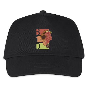 Bio Früchte Obst Symbol gesund Essen Nahrung Icon - Kinder Basecap - Schwarz - Vorne