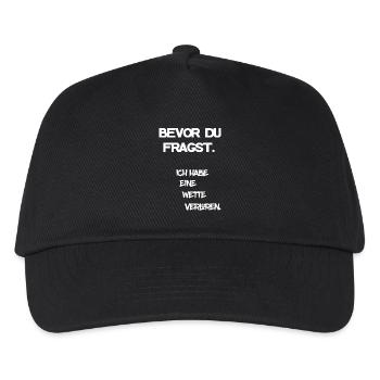 lost bet - Kids’ Baseball Cap - black - Front