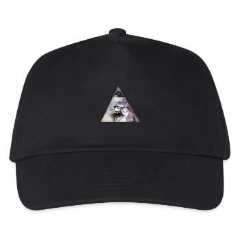 hipster moustache triangle cat swag style - Casquette de baseball Enfant - noir - Devant