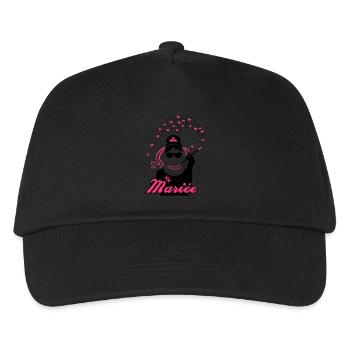 Braut - EVJF - Team-Braut - Film - Kinder Basecap - Schwarz - Vorne