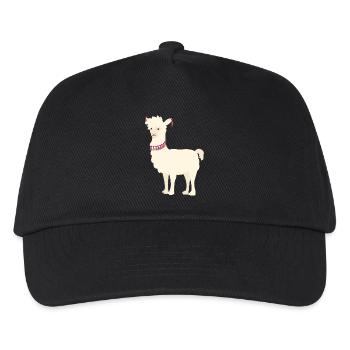 Lama - Kinder Basecap - Schwarz - Vorne