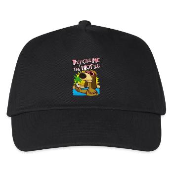 they call me the hot dog - Kids’ Baseball Cap - black - Front