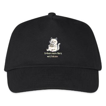 Erobere mein Herz mit Keksen Fantasy Katze Kinder - Kinder Basecap - Schwarz - Vorne