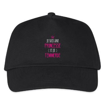 Je suis une princesse - Casquette de baseball Enfant - noir - Devant