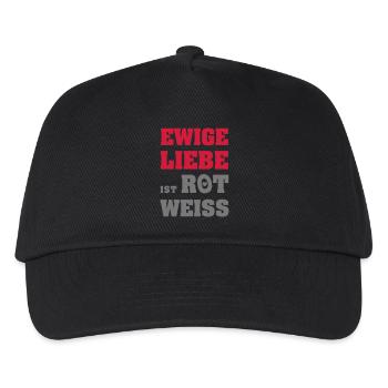 Ewige Liebe ist Rot-Weiss - Kinder Basecap - Schwarz - Vorne