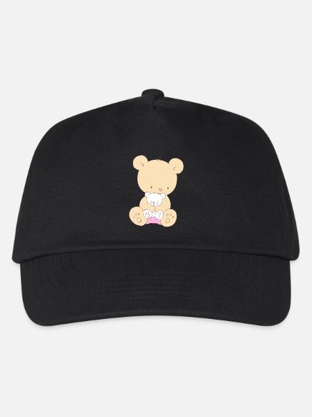 Bear with Teddy Bear - Kinder Basecap - Schwarz