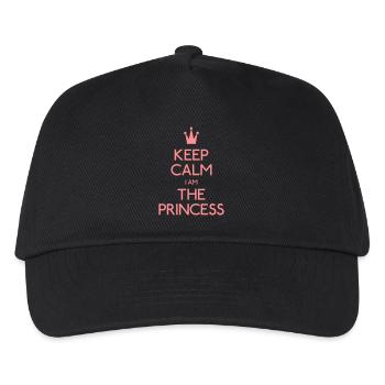 Keep Calm Princess - Kinder Basecap - Schwarz - Vorne