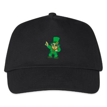 kobold irland st patrick leprechaun irisch comics - Kinder Basecap - Schwarz - Vorne