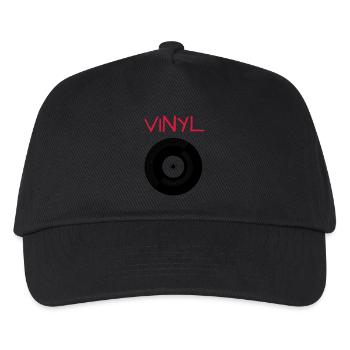Vinyl - Kinder Basecap - Schwarz - Vorne