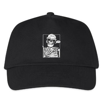 Lekker Skeleton White - Kids’ Baseball Cap - black - Front