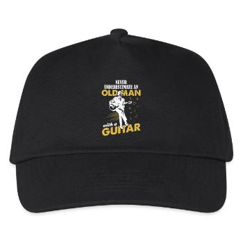 Never Underestimate An Old Man With A Guitar - Kids’ Baseball Cap - black - Front