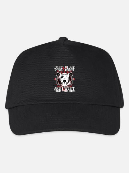 Dont Judge My Bull Terrier - Kids’ Baseball Cap - black
