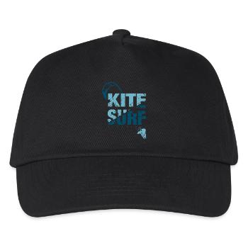 KITE SURF 3 - Kinder Basecap - Schwarz - Vorne