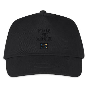Journalist / Journalismus / Zeitung / Reporter - Kinder Basecap - Schwarz - Vorne