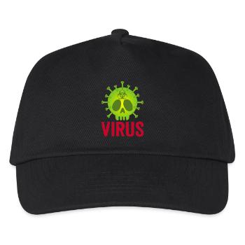 Todeskopf Virus - Kinder Basecap - Schwarz - Vorne