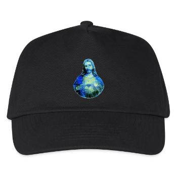 Starry Night Jesus van Gogh Jesus Christus Jesu - Kinder Basecap - Schwarz - Vorne