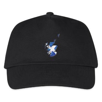 Carte du drapeau de l’Écosse en Écosse - Casquette de baseball Enfant - noir - Devant