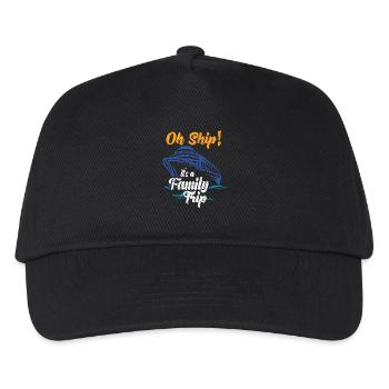 Kreuzfahrt Zeit Oh Schiff Es ist eine Familie Reise Schiff Geschenk - Kinder Basecap - Schwarz - Vorne