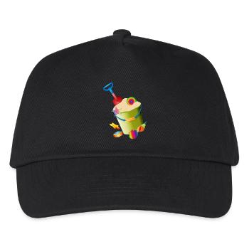 Jouets de sable sur la plage avec des coquillages colorés - Casquette de baseball Enfant - noir - Devant