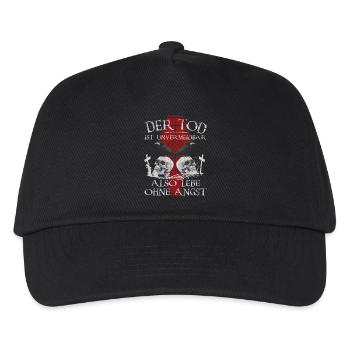 Der Tod ist Unvermeidbar - Kinder Basecap - Schwarz - Vorne