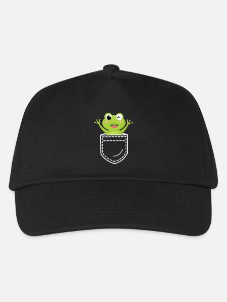 Frosch Frösche - Kinder Basecap - Schwarz