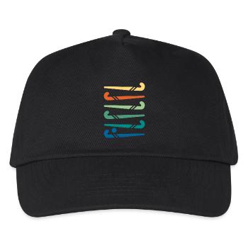 Hockey sticks colorful - Kids’ Baseball Cap - black - Front