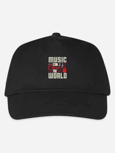 Music changes the world Design - Kids’ Baseball Cap - black