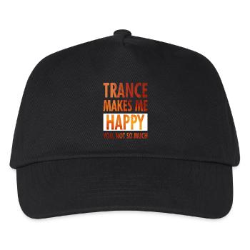 Trance Makes Me Happy - Positive Wear - Kinder Basecap - Schwarz - Vorne