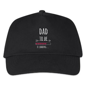 Dad to be Papa Vater Ankündigung Geschenk - Kinder Basecap - Schwarz - Vorne