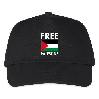 Free palestine - Kinder Basecap - Schwarz - Vorne