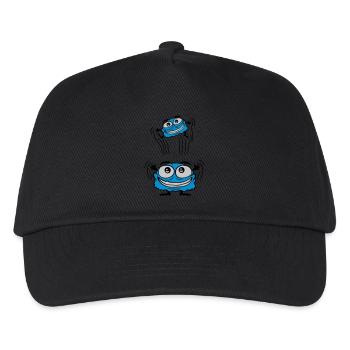 Papa Monster throws child - Kids’ Baseball Cap - black - Front