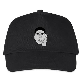 Bouche baiser main geste visage - Casquette de baseball Enfant - noir - Devant
