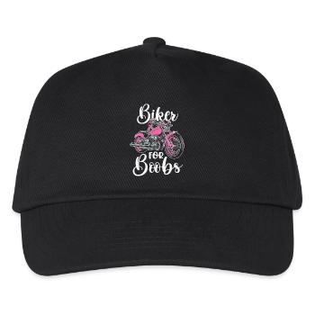 Pink Motorcycle Design Breast Cancer - Kids’ Baseball Cap - black - Front