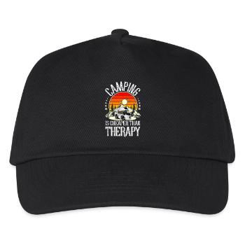Camping Campen Camper - Kinder Basecap - Schwarz - Vorne