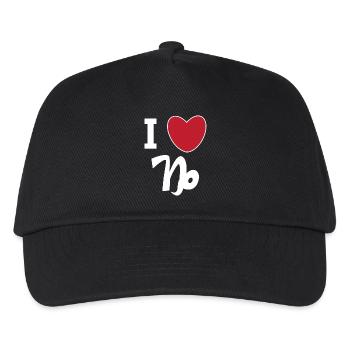 Capricorne Heart Statement Astrologie Superstition - Casquette de baseball Enfant - noir - Devant