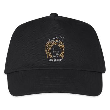 Ich glaube, das Haar ist Pferdehaar. - Kinder Basecap - Schwarz - Vorne