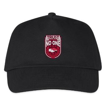 trust no one quote - Kids’ Baseball Cap - black - Front