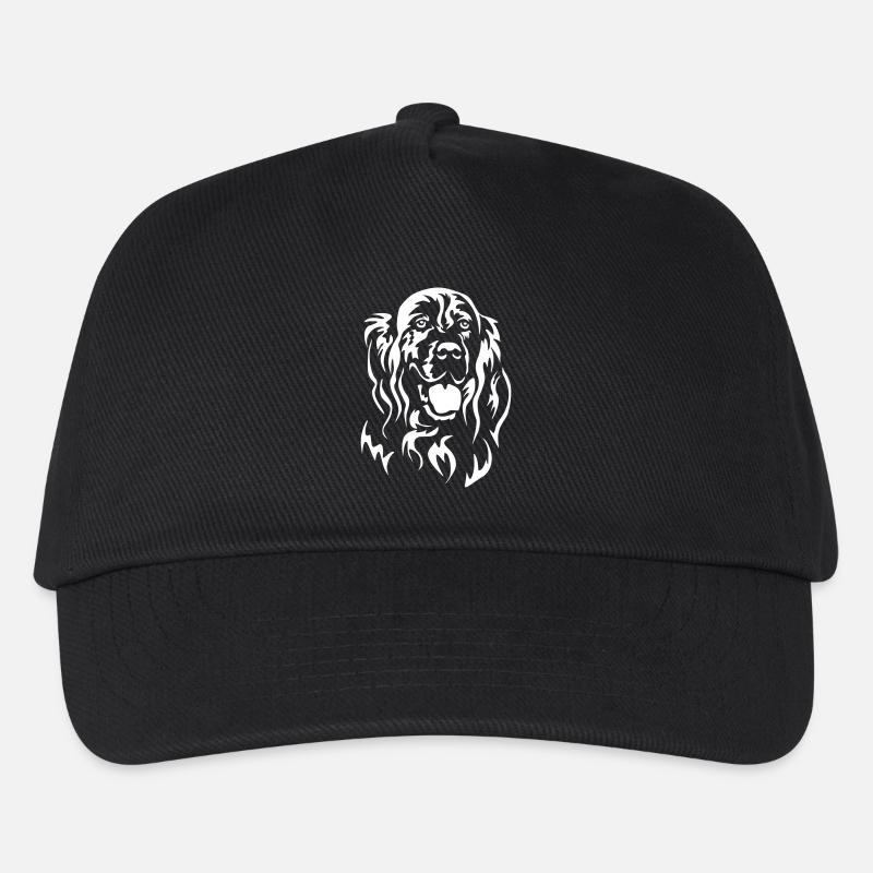 Englischer Setter Kopf "Black Edition" - Kinder Basecap - Schwarz