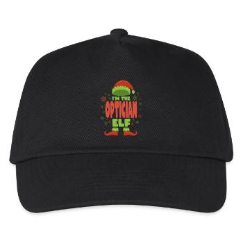 Optiker Weihnachtself - Kinder Basecap - Schwarz - Vorne