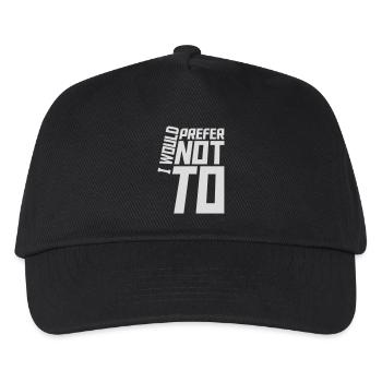 I prefer not to - Kids’ Baseball Cap - black - Front