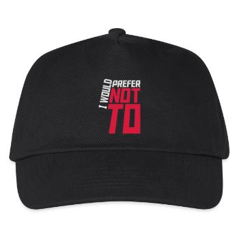 I prefer not to - Kids’ Baseball Cap - black - Front