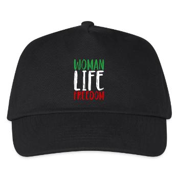Woman Life Freedom Frau Frauen Frauenrechte Iran - Kinder Basecap - Schwarz - Vorne