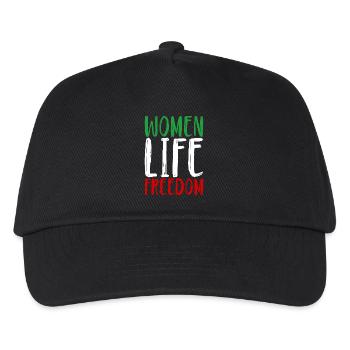 Women Life Freedom Frau Frauen Frauenrechte Iran - Kinder Basecap - Schwarz - Vorne