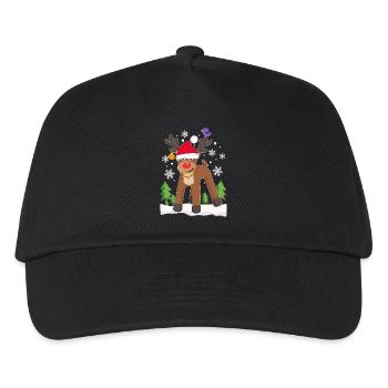 Reindeer Elk Christmas Reindeer Snow Funny - Kids’ Baseball Cap - black - Front