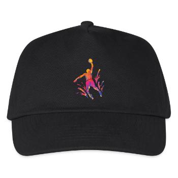 Basketball Player Colorful Paint Slam Dunk Sports - Kids’ Baseball Cap - black - Front