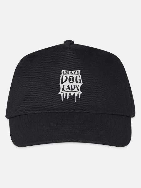 crazy dog lady Zitat - Kinder Basecap - Schwarz