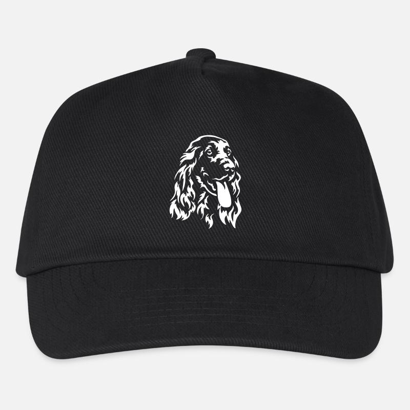 Cocker Spaniel Kopf "Black Edition" - Kinder Basecap - Schwarz